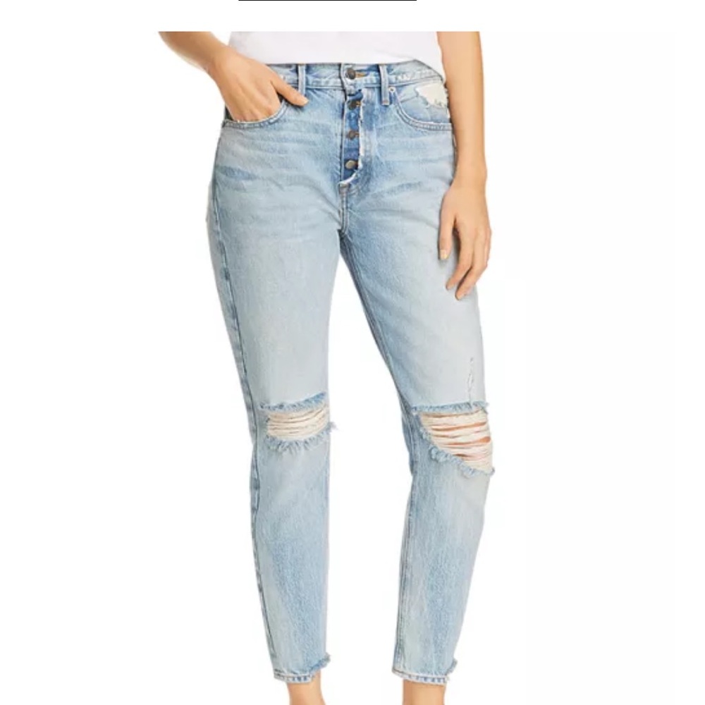 Frame Le Original Rigid Re-Release Distressed Skinny Jeans in Watermark size 26